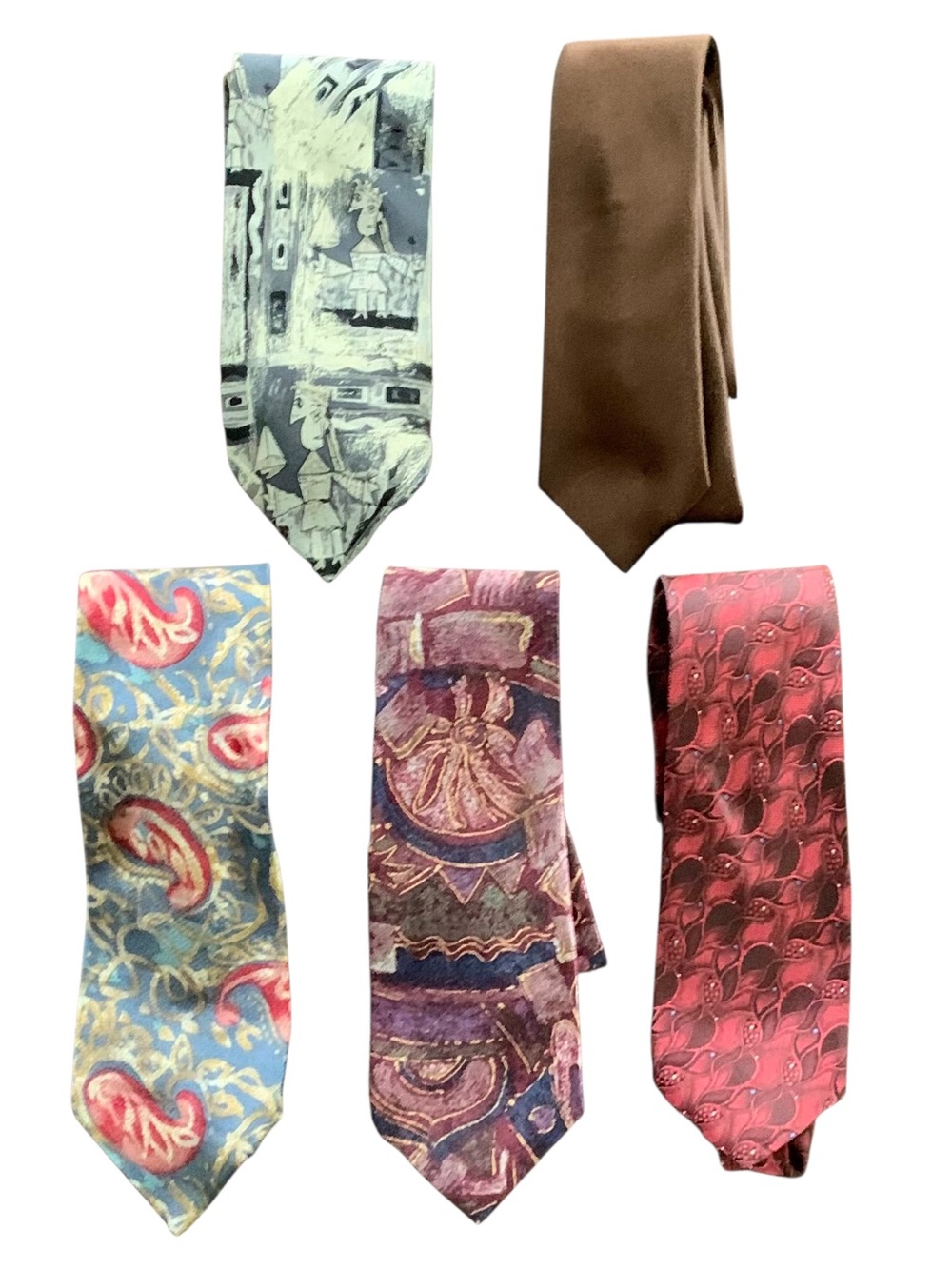 Vtg Men’s Necktie Lot - Italian All Silk, Picasso, Torriani, Etienne Caron